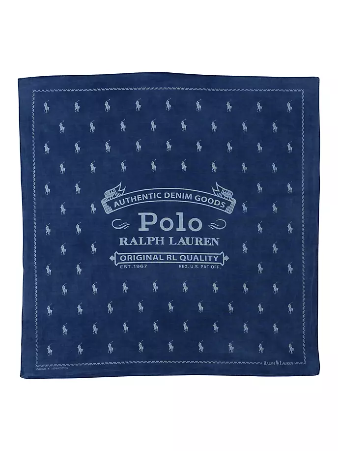

Бандана с принтом логотипа Polo Ralph Lauren, индиго