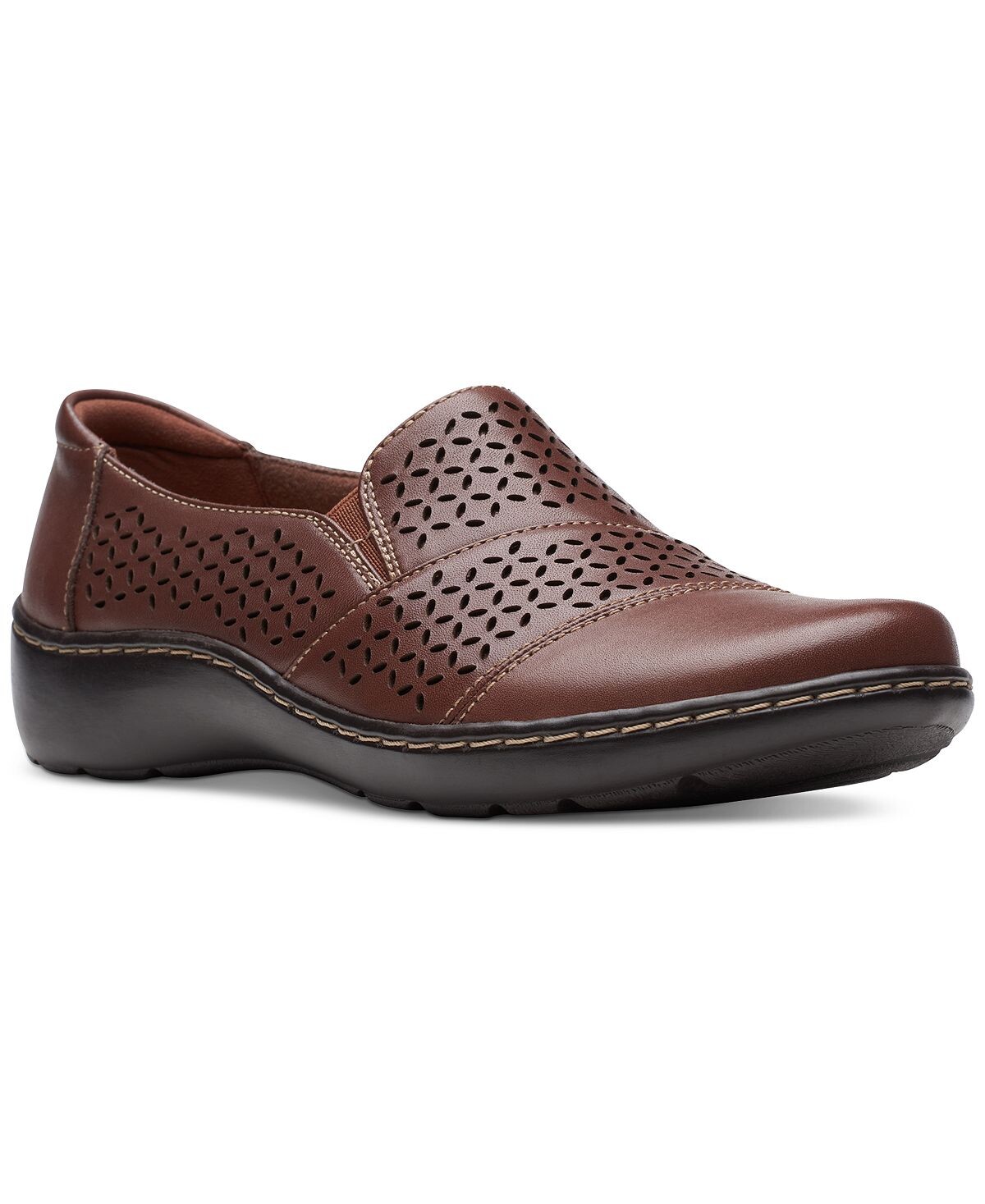 

Женские туфли на плоской подошве с перфорированной молнией Cora Drift Clarks