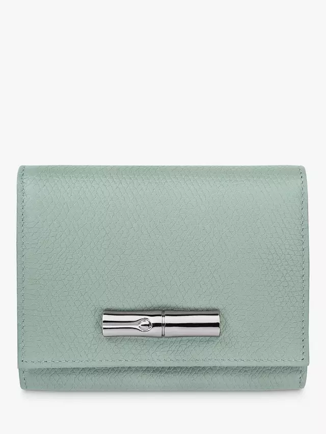 

Портмоне Longchamp Le Roseau Textured Leather, цвет celadon