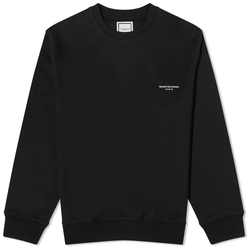 

Свитшот с круглым вырезом Wooyoungmi Box Logo, черный