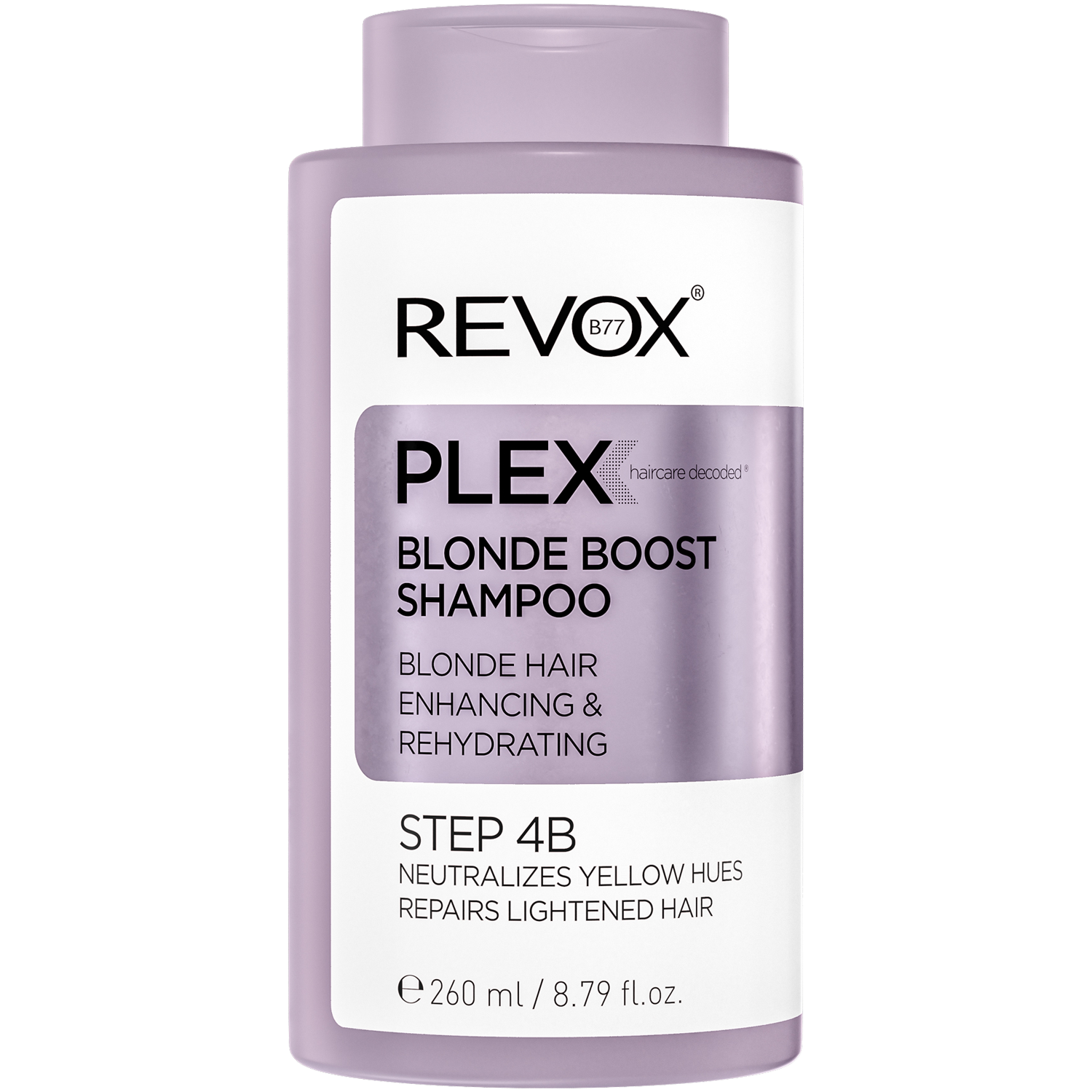Тонирующий шампунь для светлых волос Revox Plex Blonde Boost Shampoo Step 4B, 260 мл
