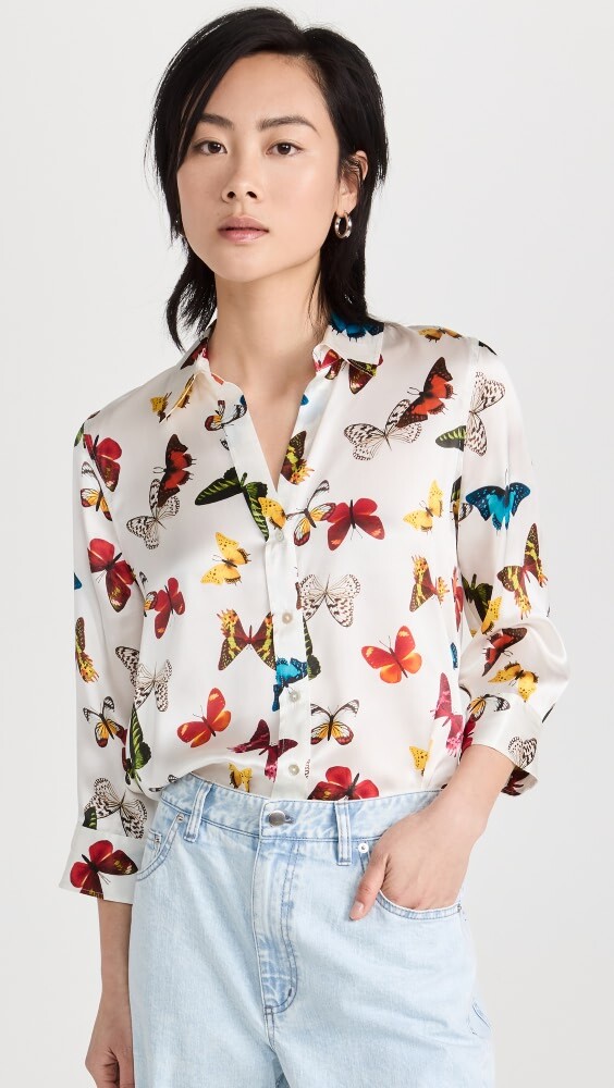 

Блуза L'AGENCE Dani 3/4 Sleeve, белый
