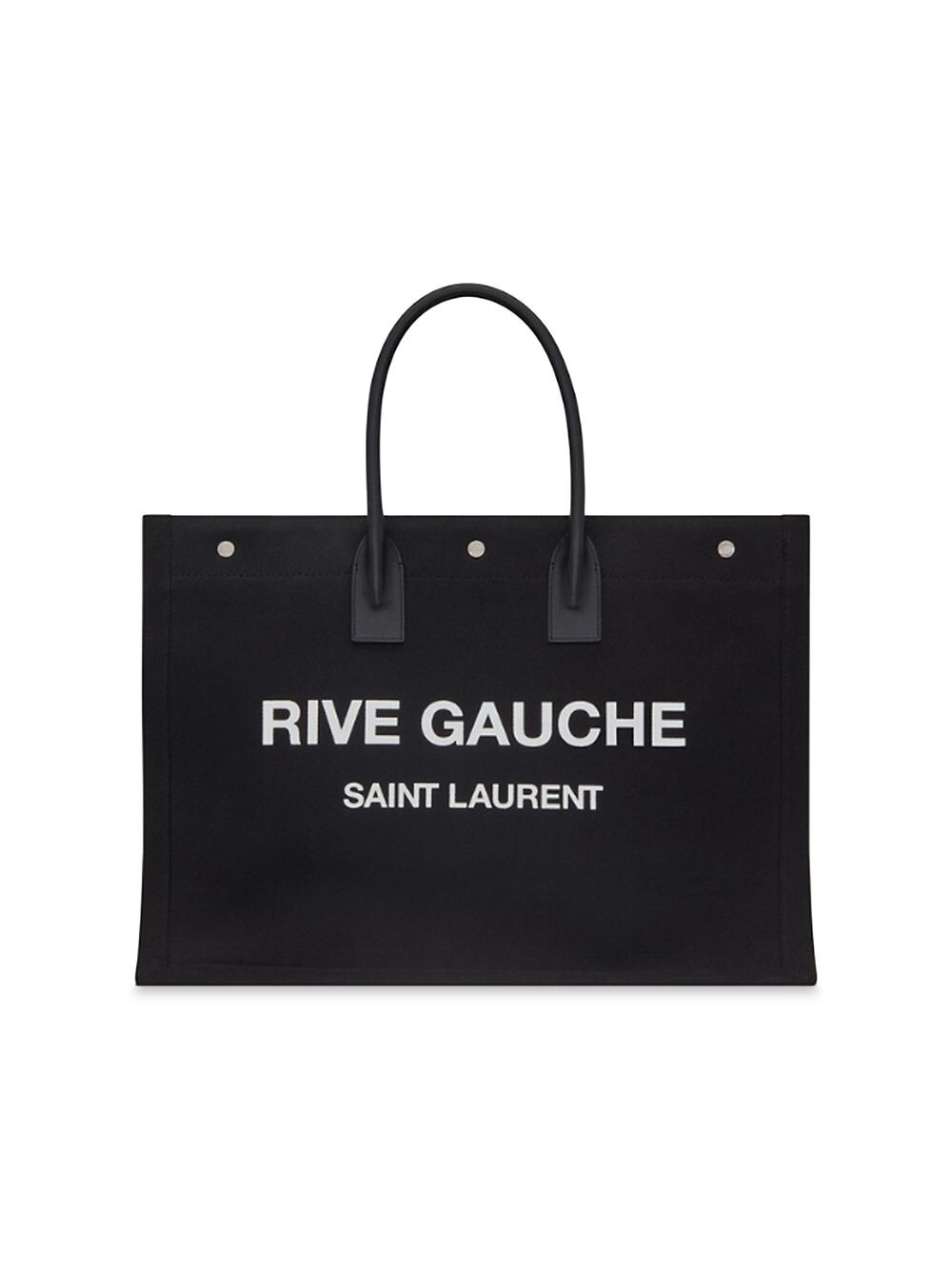 

Большая сумка-тоут Rive Gauche из парусины с принтом и кожи Saint Laurent