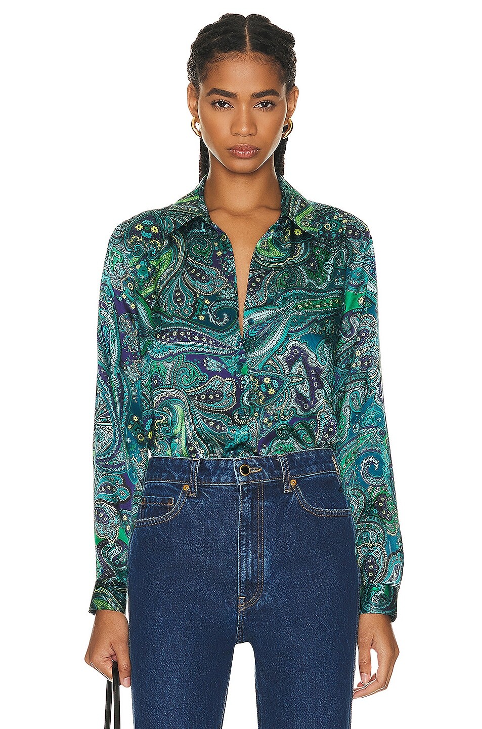 

Рубашка L'Agence Tyler Long Sleeve, цвет Lagoon