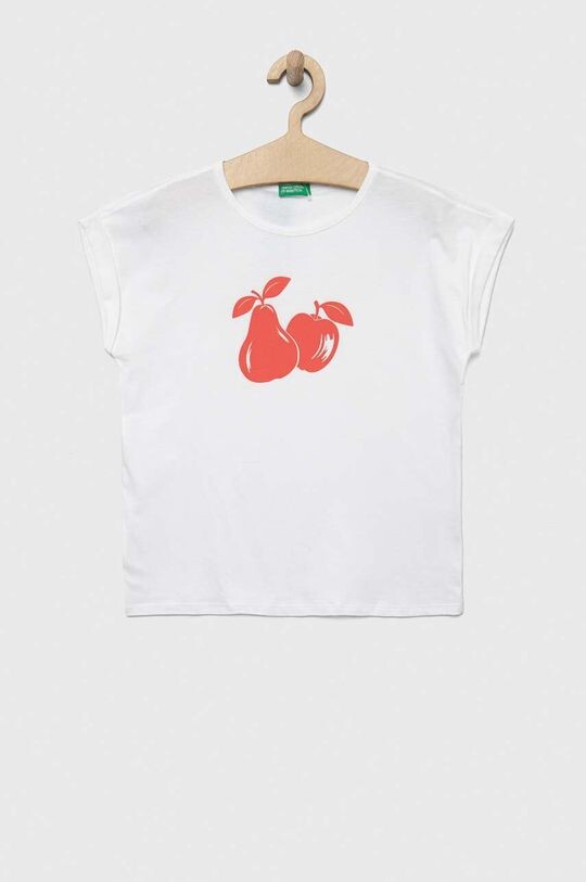 

Хлопковая футболка для детей United Colors of Benetton, белый