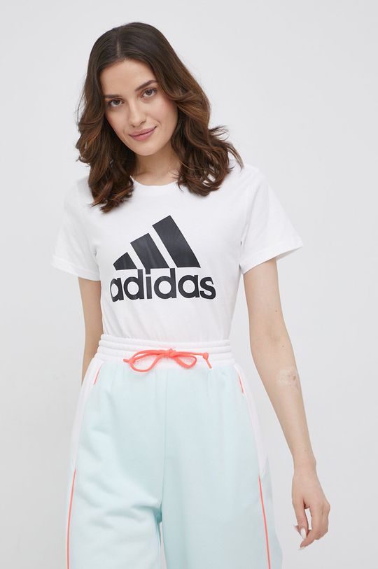Хлопковая футболка Adidas GL0649 adidas, белый фото