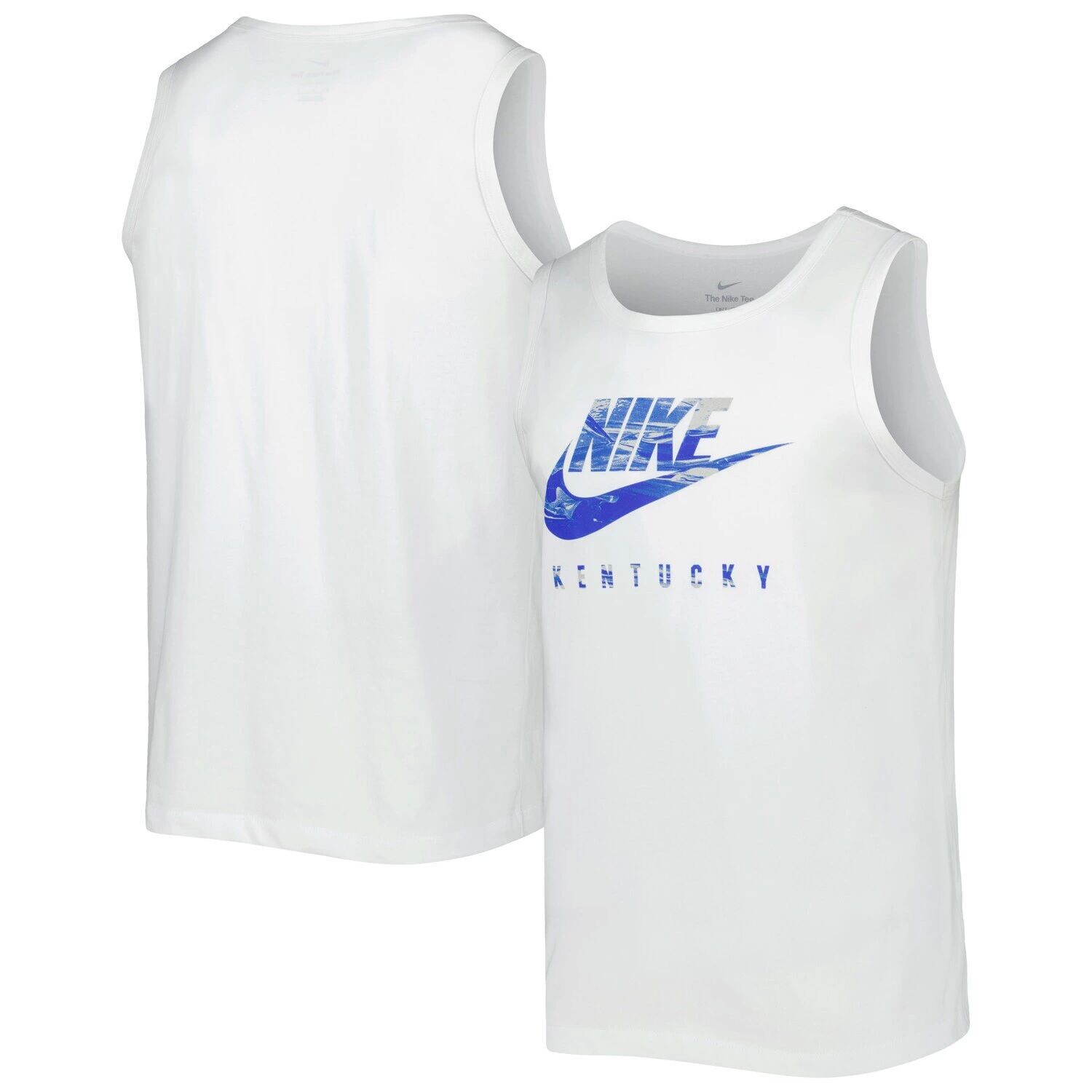 

Мужская белая майка Kentucky Wildcats Spring Break Futura Performance Nike, Белый