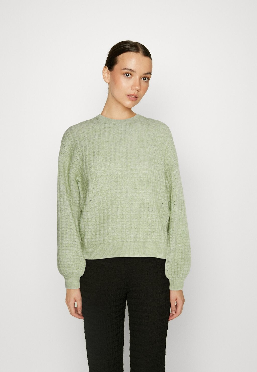 

Свитер Vero Moda Vmelisa Ls O-Neck Ga Ep, резеда меланж, Зеленый