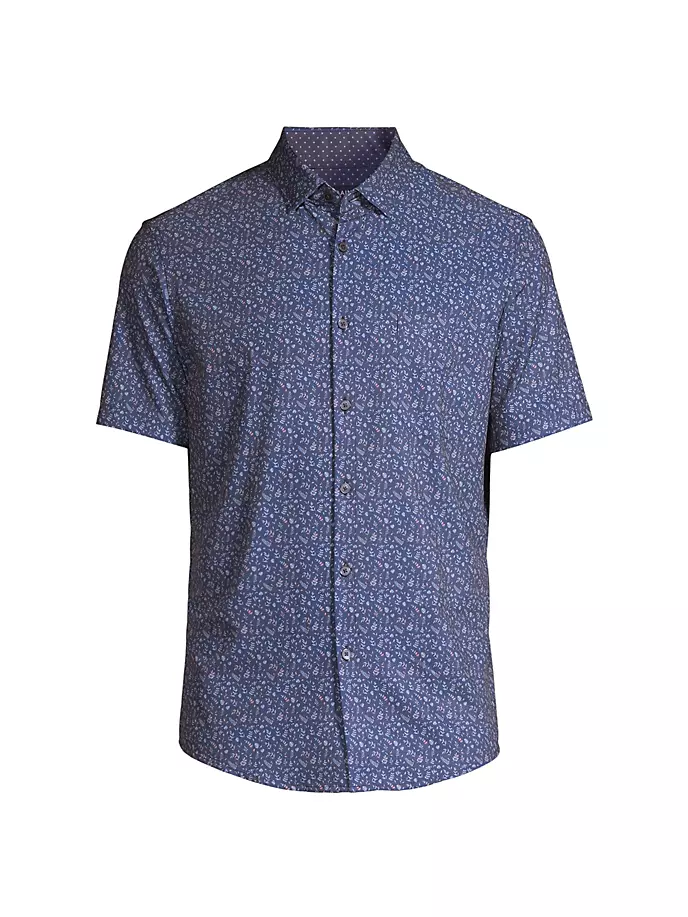 

Классическая рубашка Leeward Deep Ocean Palm Mizzen+Main, цвет deep ocean palm