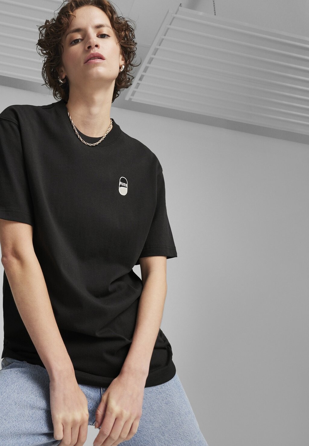 

Футболка с принтом Downtown Logo Puma, черный