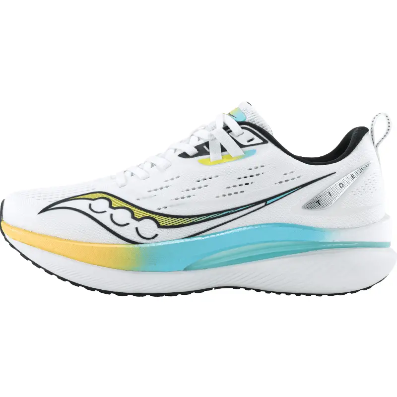 

Кроссовки амортизирующие Saucony Tide для бега, белый / желтый / голубой