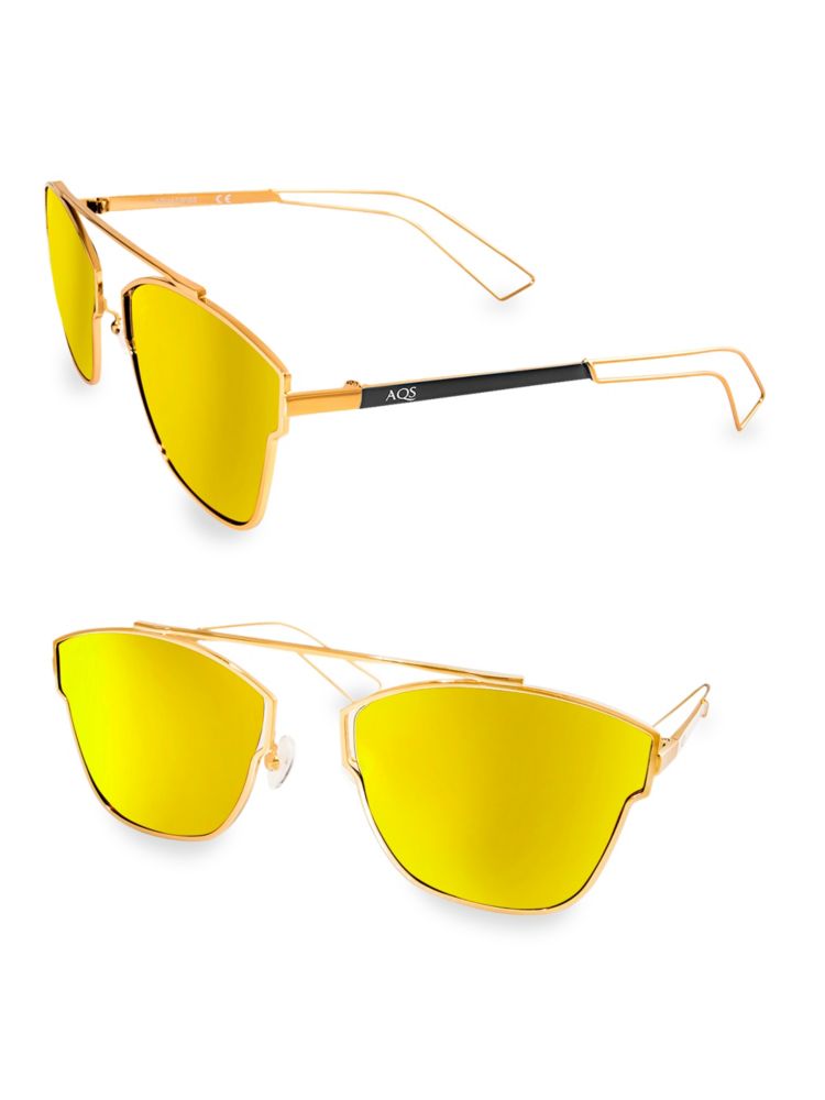 Квадратные солнцезащитные очки Emery 59MM Aqs, золото фотографии