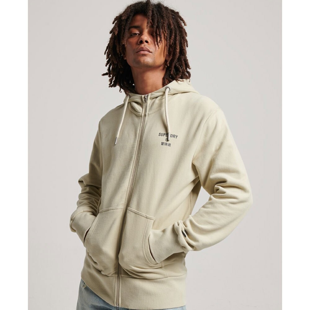 

Худи Superdry Code Core Sport Zip, бежевый
