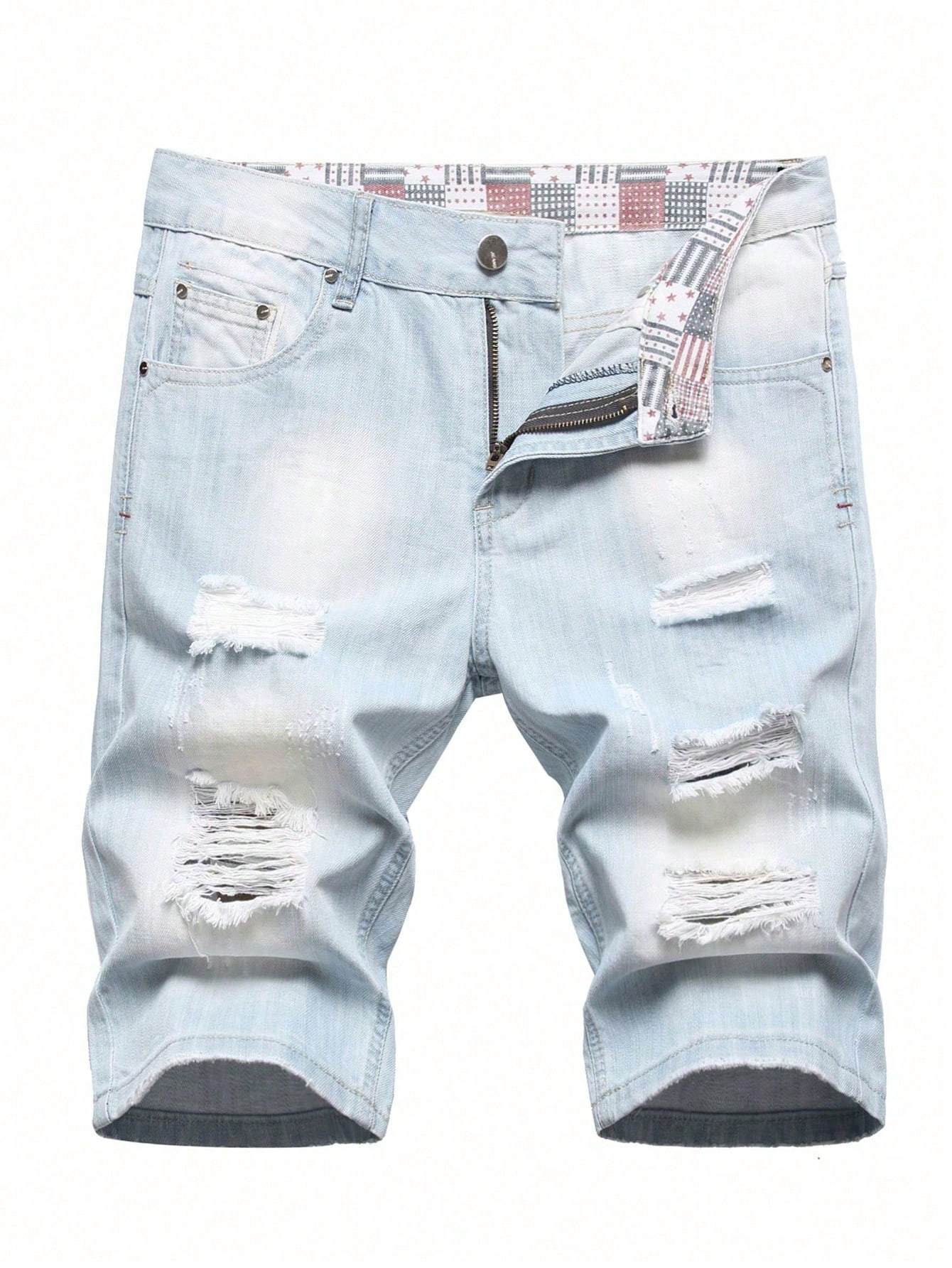 Мужские джинсовые шорты с потертостями, потертые, легкая стирка джинсовые шорты thoshort с эффектом потертостей diesel синий