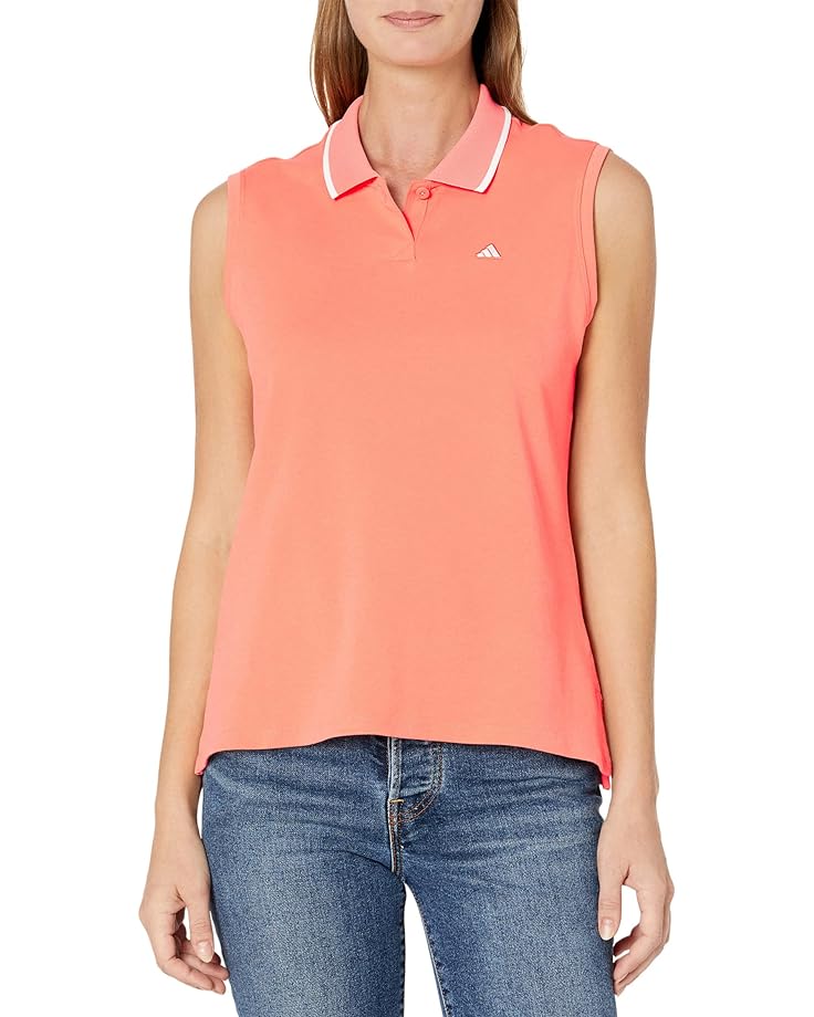 Поло adidas Golf Go-To Pique Shirt, цвет Coral Fusion