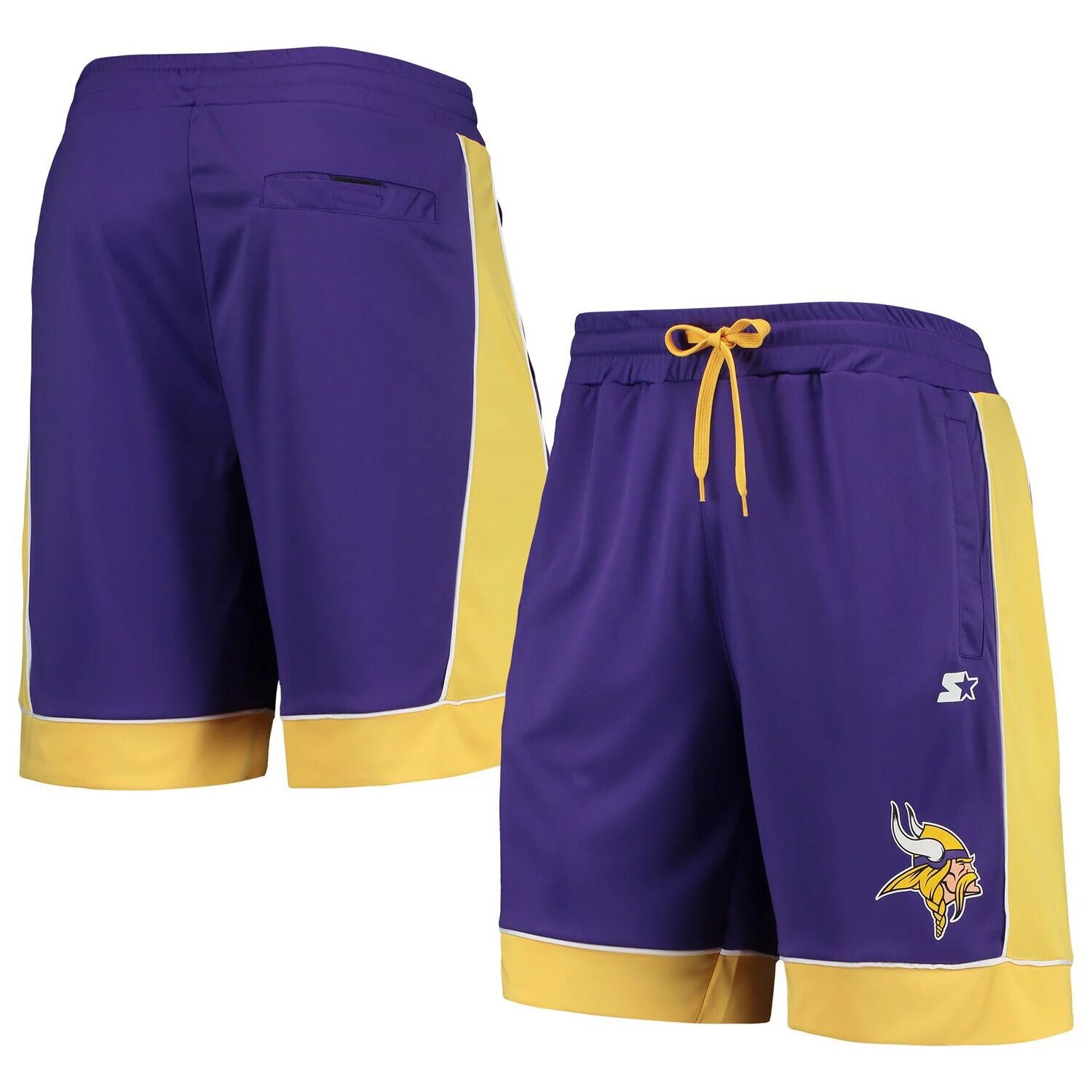 

Мужские фиолетовые/золотые модные шорты, любимые фанатами Minnesota Vikings Starter