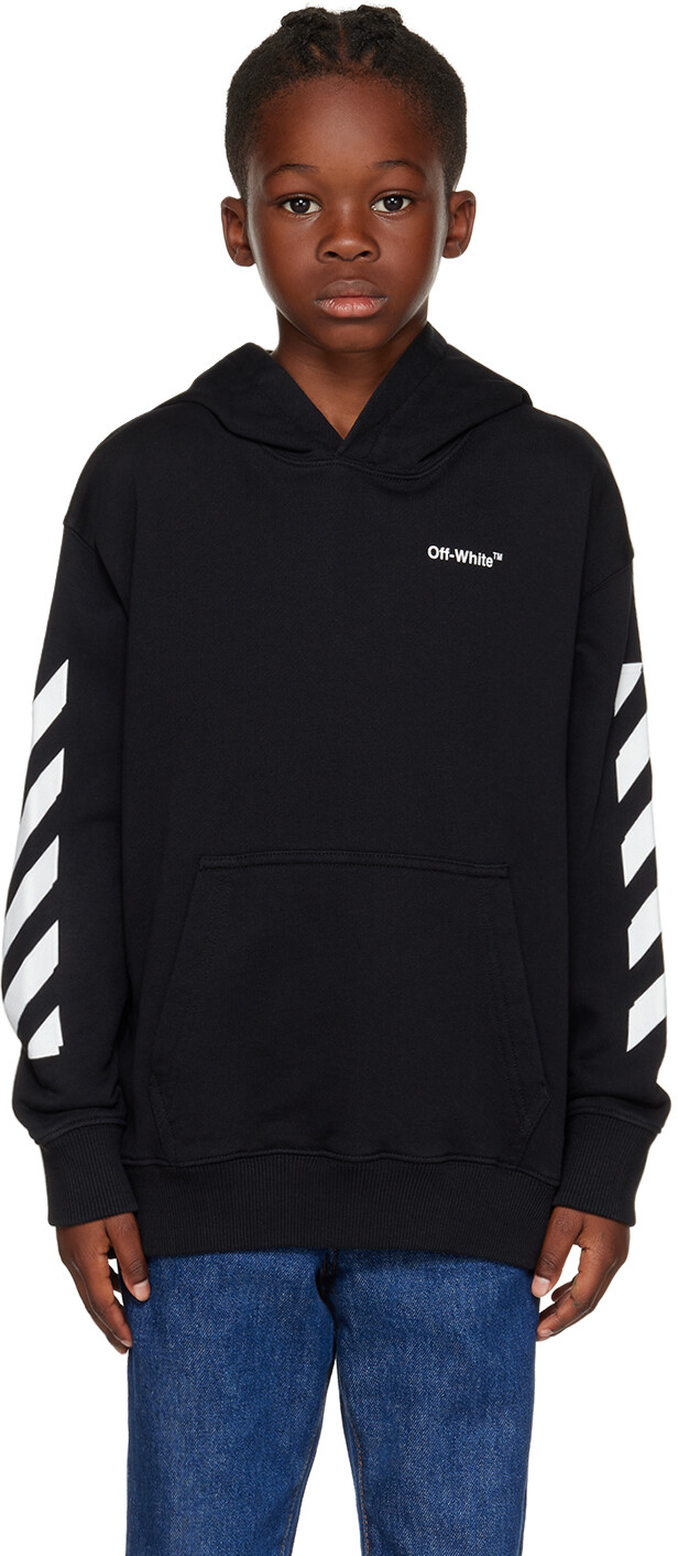 

Off-White Kids Черная резиновая толстовка со стрелками, Черный