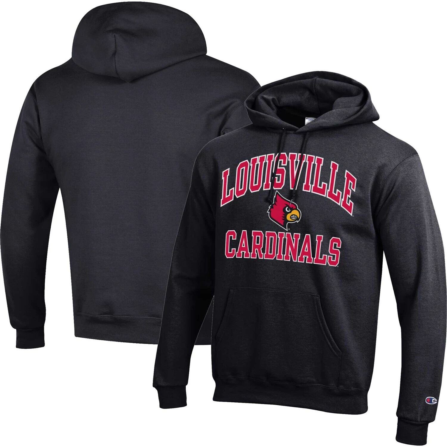 

Мужской черный пуловер с капюшоном Louisville Cardinals High Motor Champion