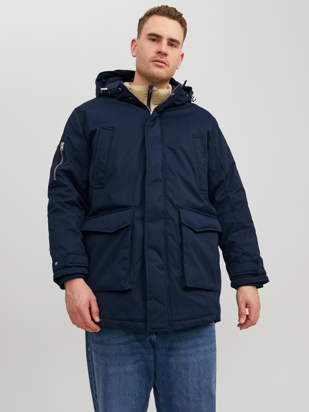 

Зимняя парка Jack & Jones Plus WILLOW, темно-синий