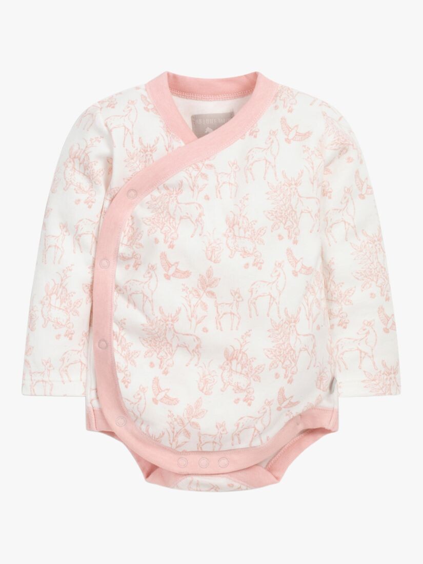

Боди с принтом The Little Tailor Baby Woodland, розовый