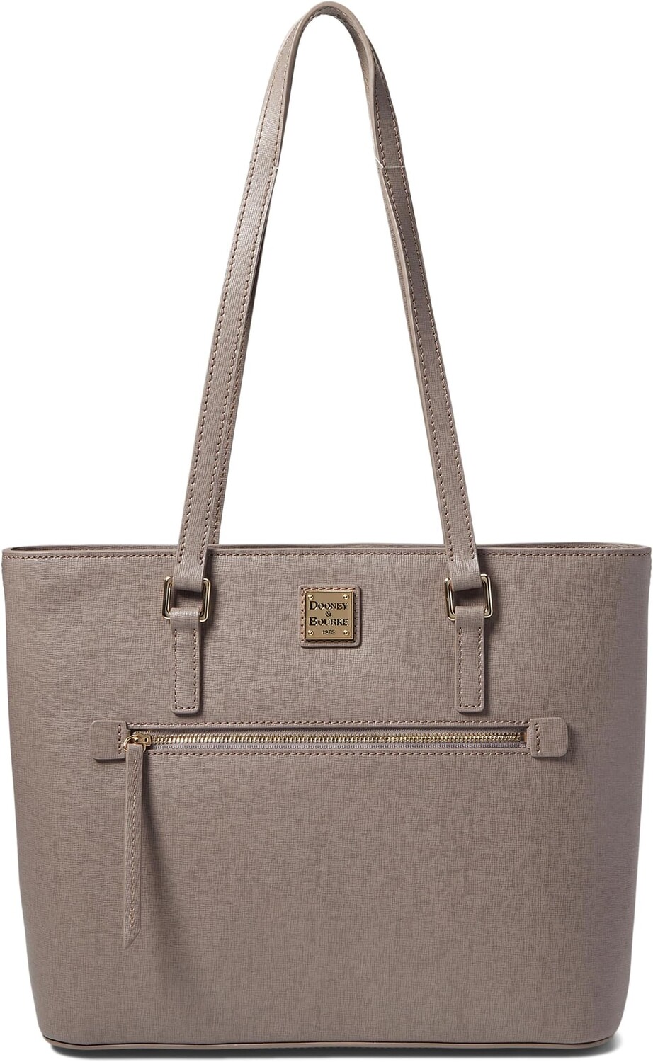 

Сафьяновый шоппер Dooney & Bourke, серо-коричневый