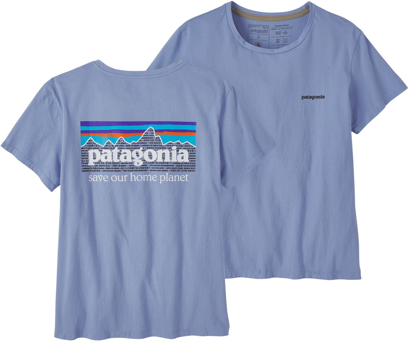 Футболка P-6 Mission Organic – женская Patagonia, синий