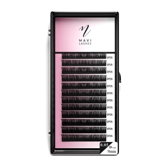 

Ресницы Mavi Lashes Норковые 0,05, длина 9мм. Профиль D. Корпус