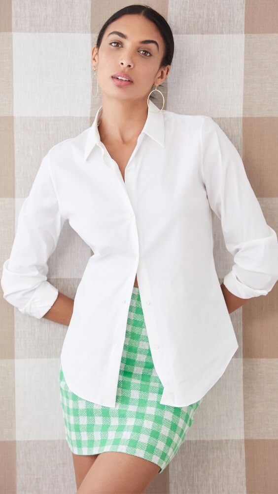 

Блуза Theory Luxe Tenia Button Down, белый