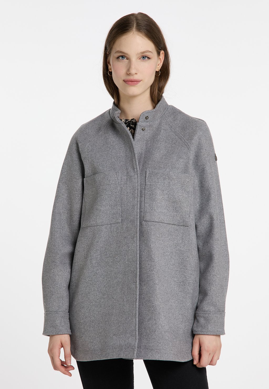 Классическое пальто DreiMaster, серый меланж классическое пальто icebound серый меланж
