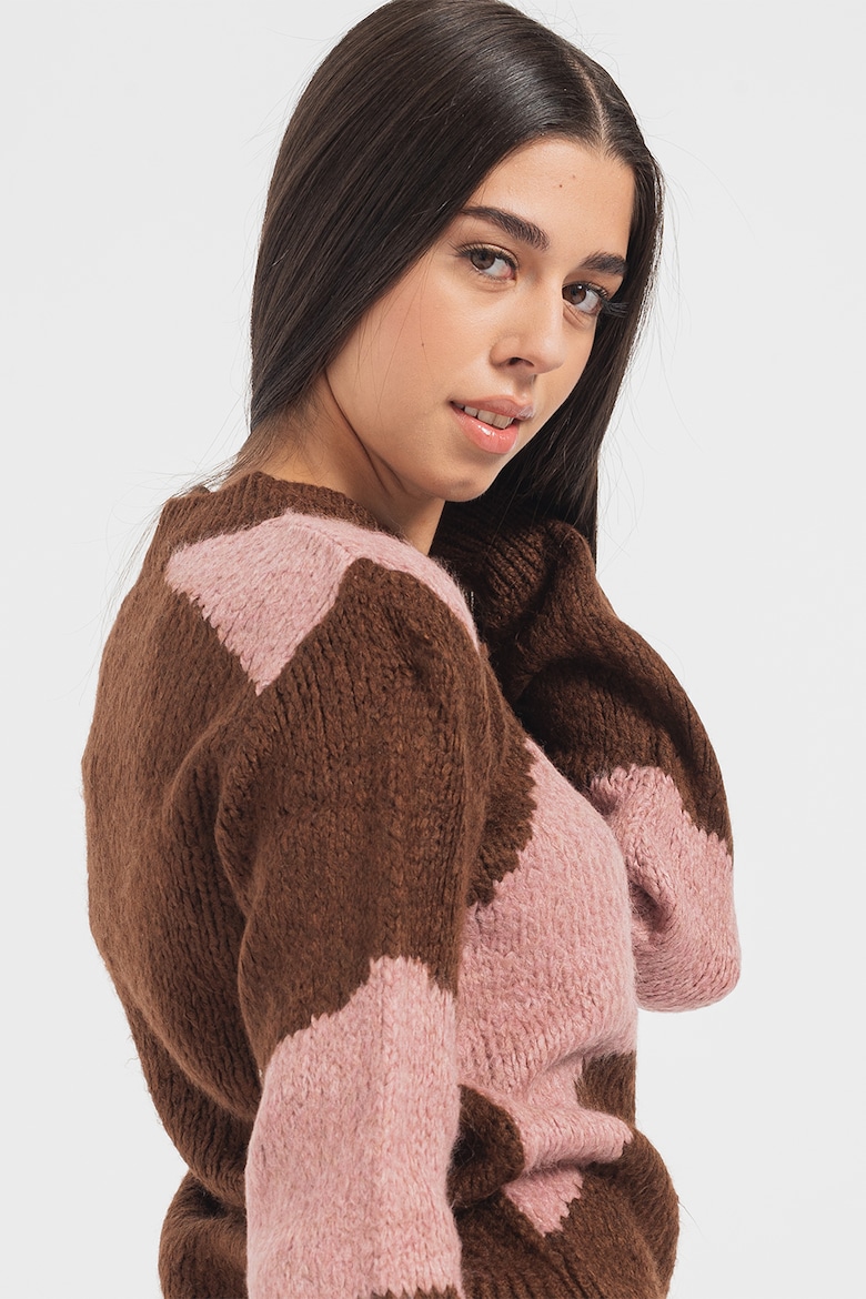 

Двухцветный свитер Dinea Jdy, коричневый