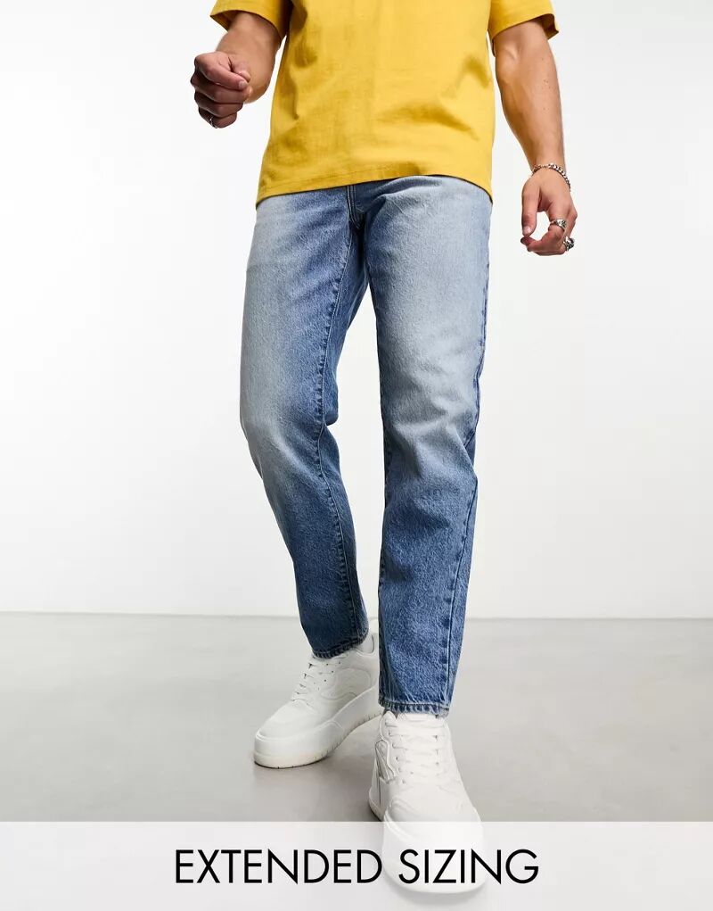 Классические жесткие джинсы синего цвета в винтажном стиле ASOS