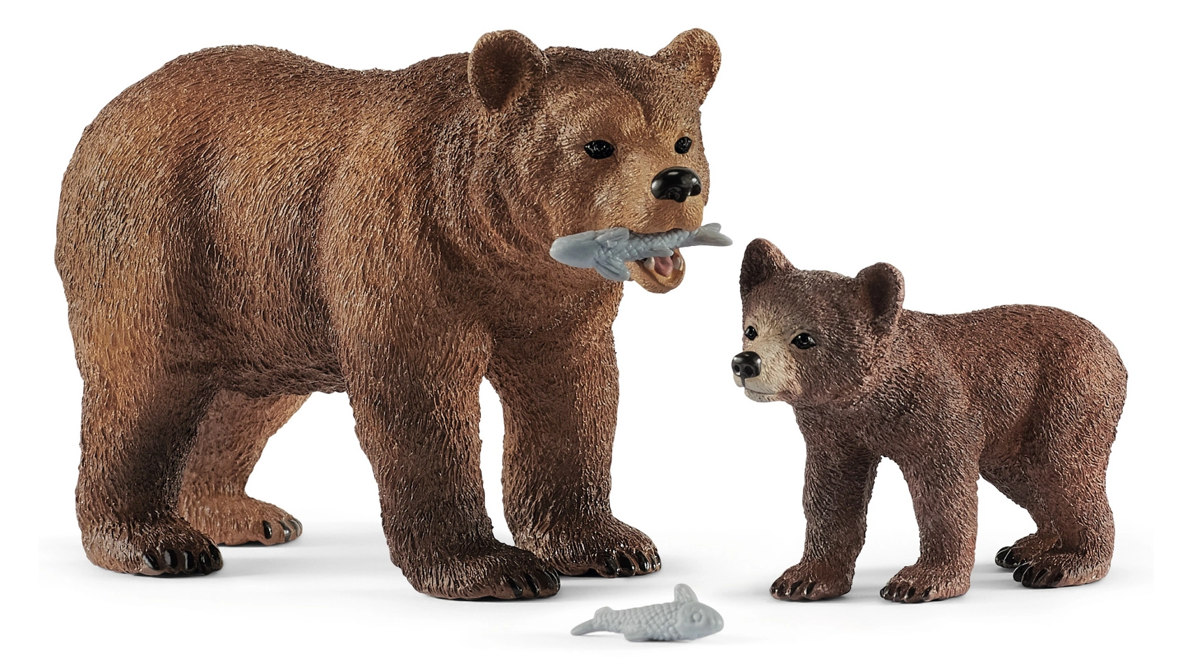 Schleich Дикая жизнь Мать медведя гризли и детеныш три медведя медведи