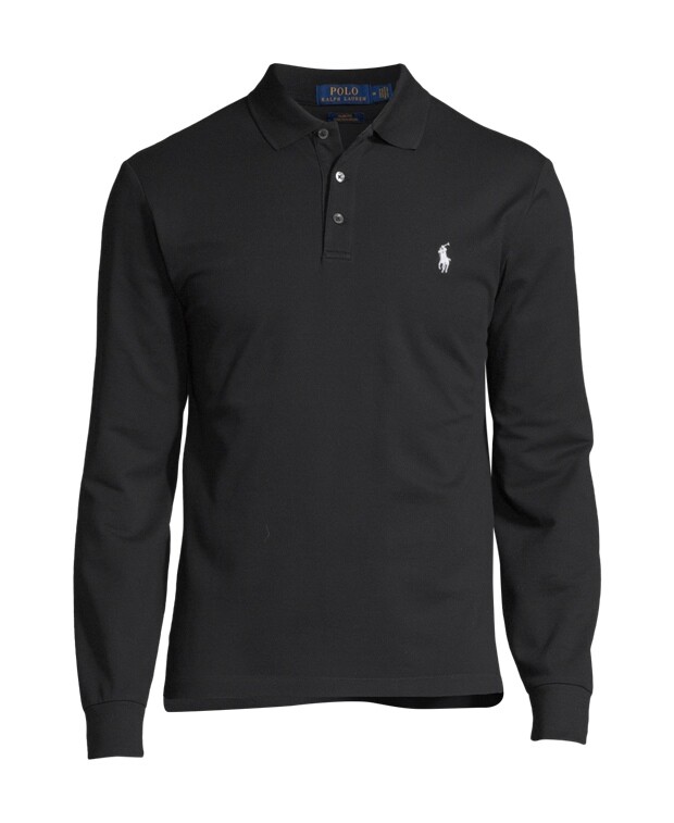 

Рубашка-поло с длинными рукавами Polo Ralph Lauren, черный