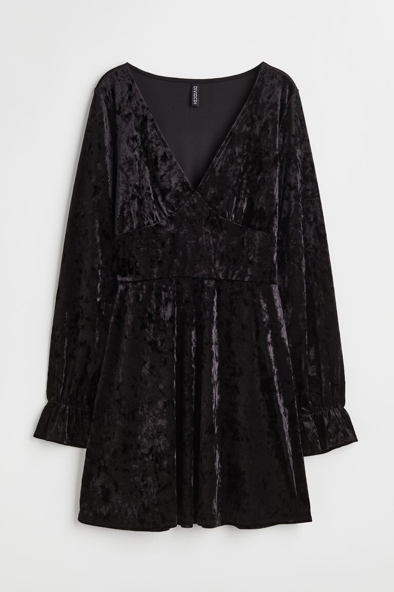 

Платье из жатого бархата H&M