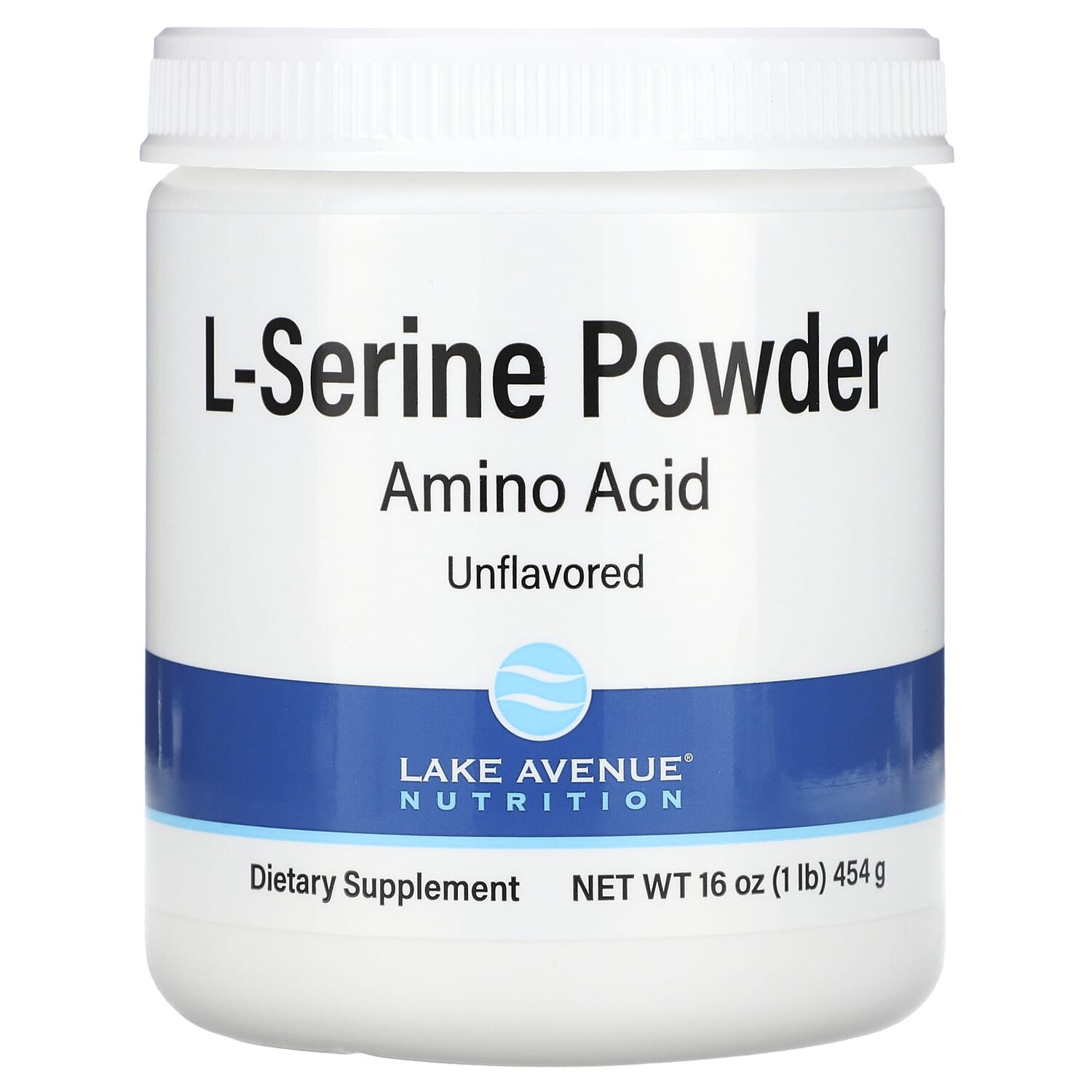 

L-серин в порошке, порошок без добавок, 454 г (1 фунт), Lake Avenue Nutrition