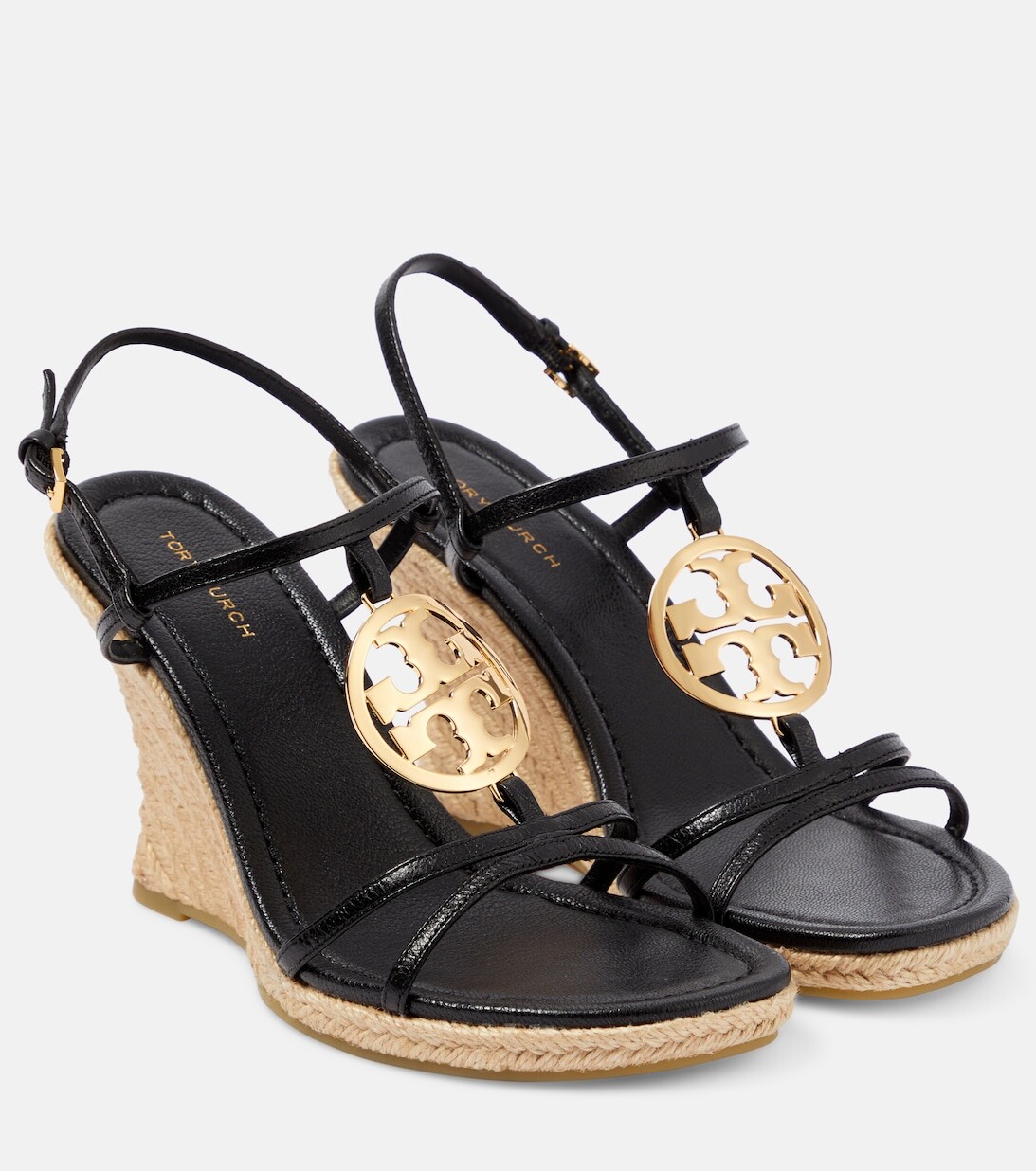 

Эспадрильи на танкетке Capri Miller из кожи Tory Burch, черный