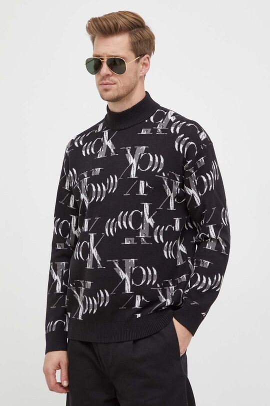 

Хлопковый свитер Calvin Klein Jeans, черный