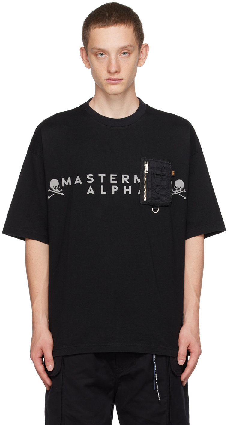 

Черная футболка Alpha Industries Edition MASTERMIND WORLD, Черный