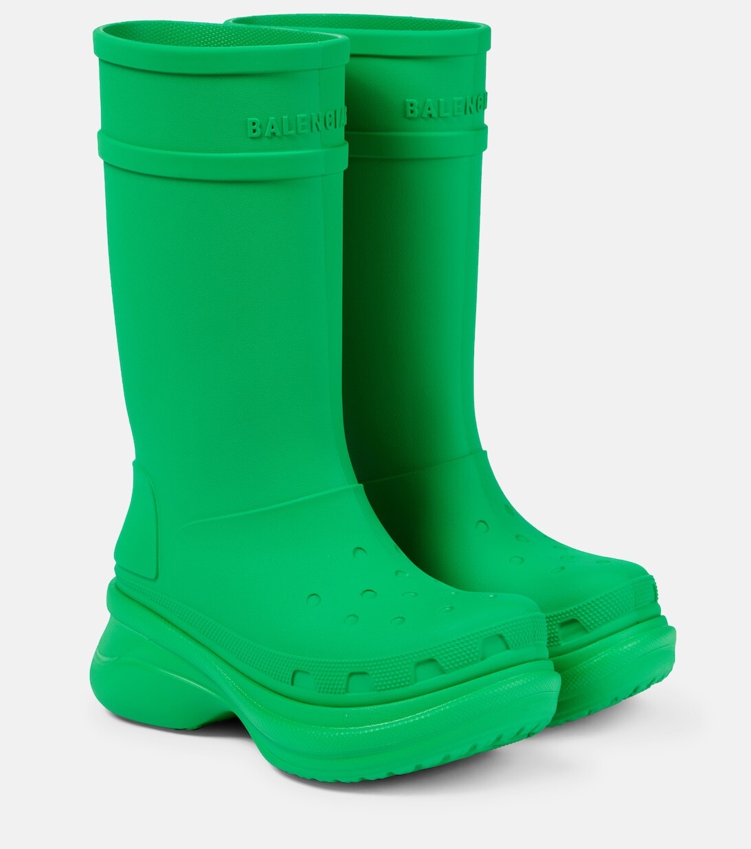 

Резиновые сапоги из коллаборации с Crocs Balenciaga, зеленый