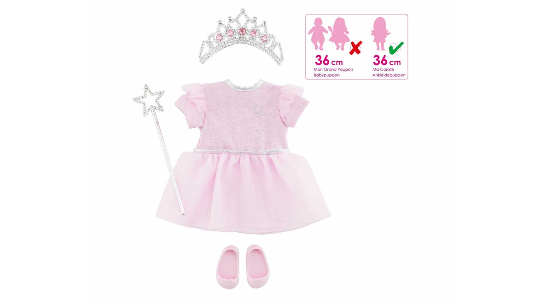 Комплект принцессы Corolle 1 комплект клетчатый наряд для куклы барби 11 5 дюйма одежда рубашка топ и шорты для платья принцессы барби 1 6 аксессуары для кукол детская