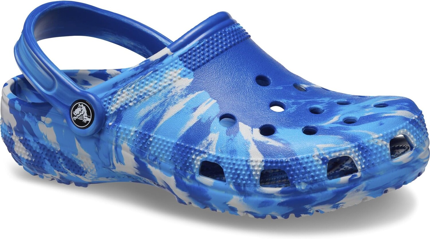 

Сабо Classic Marbled Tie-Dye Clog Crocs, цвет Blue Bolt/Multi