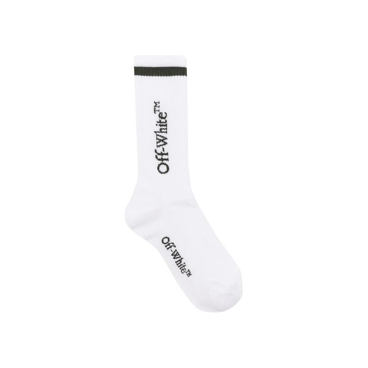 

Носки Off-White Line Bookish Mid Calf Knit Socks, белый
