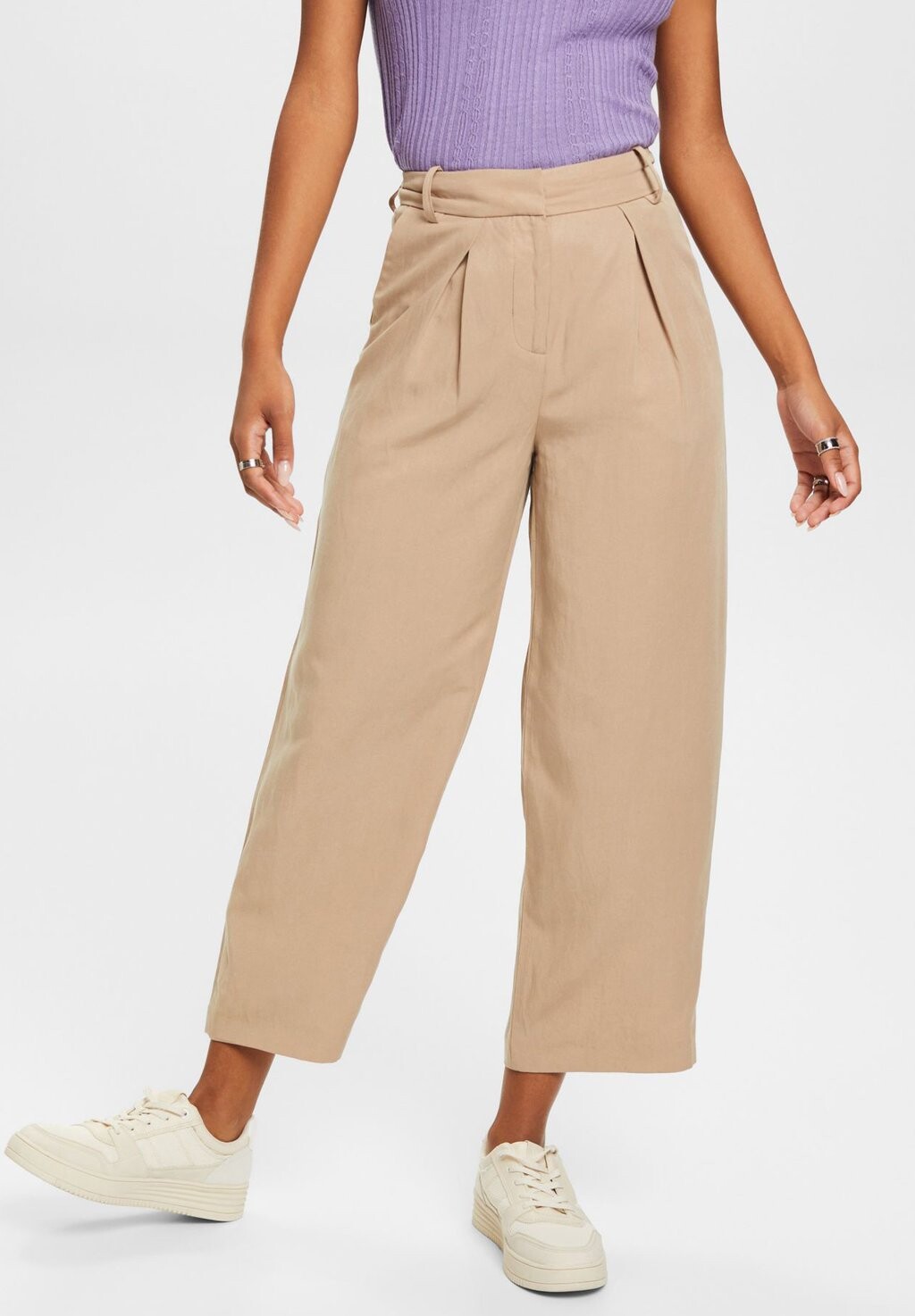 

Брюки Esprit High Rise Culotte Mountain, серо-коричневый