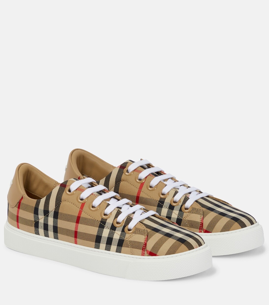 

Парусиновые кроссовки в клетку Vintage Check Burberry, бежевый
