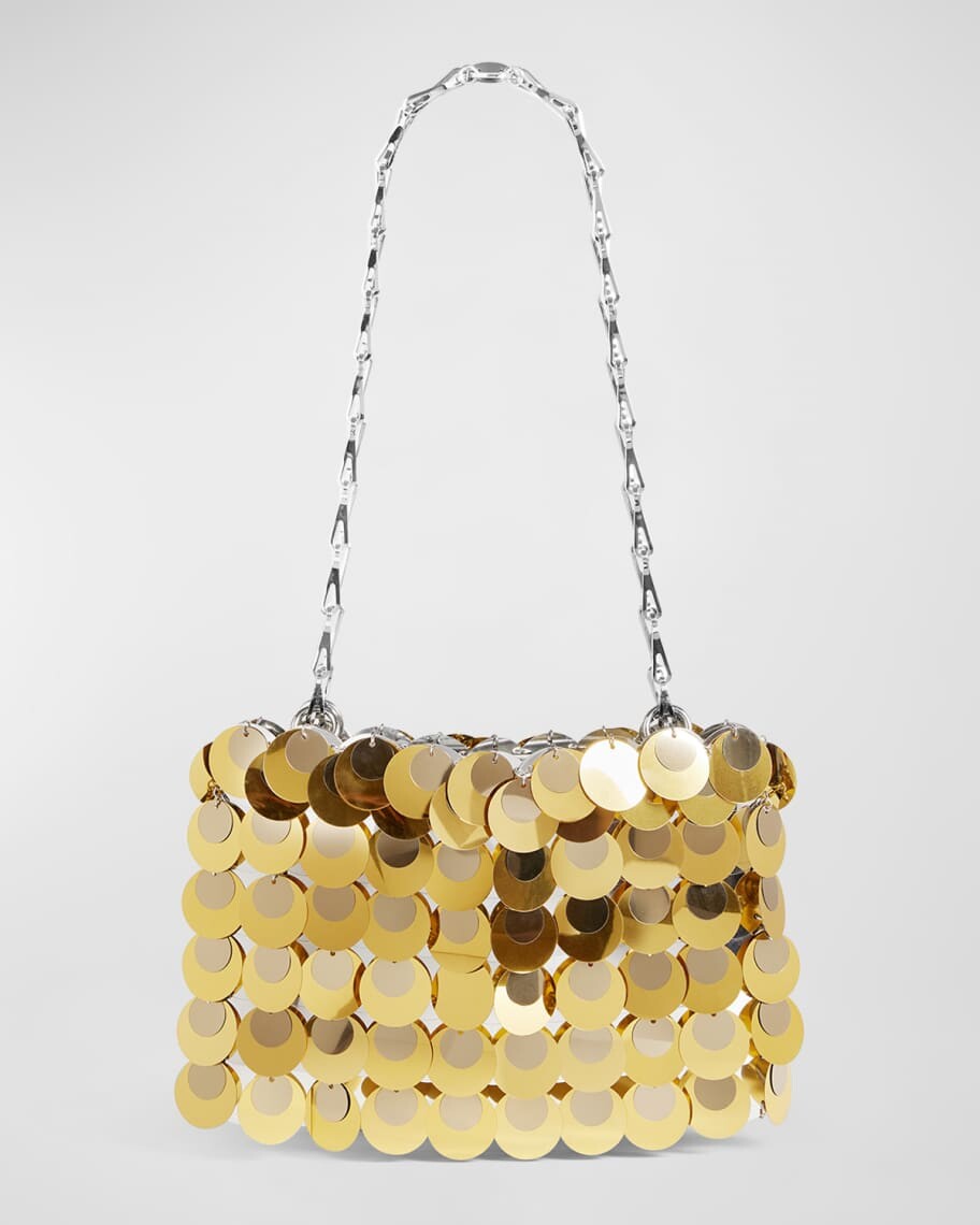 

Сумка на плечо с цепочкой и блестками Paco Rabanne