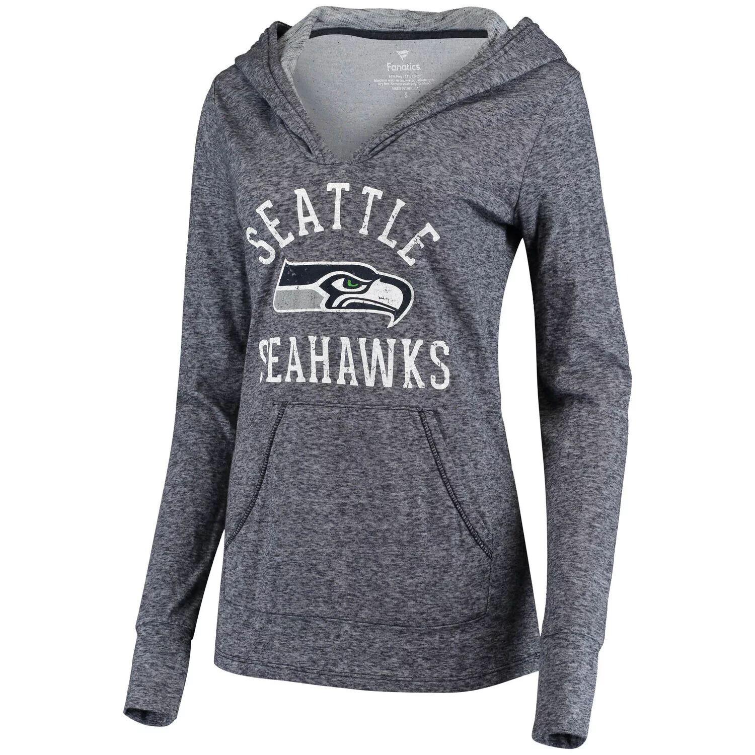 

Женский темно-синий пуловер с капюшоном Fanatics College Seattle Seahawks Doubleface Slub Fanatics