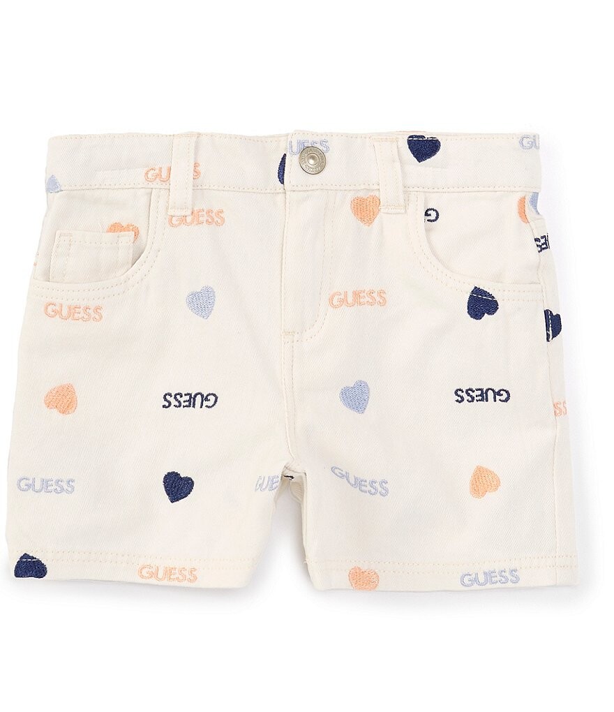 

Guess Little Girls 2T-7 - Шорты для тренировок Guess Love, белый