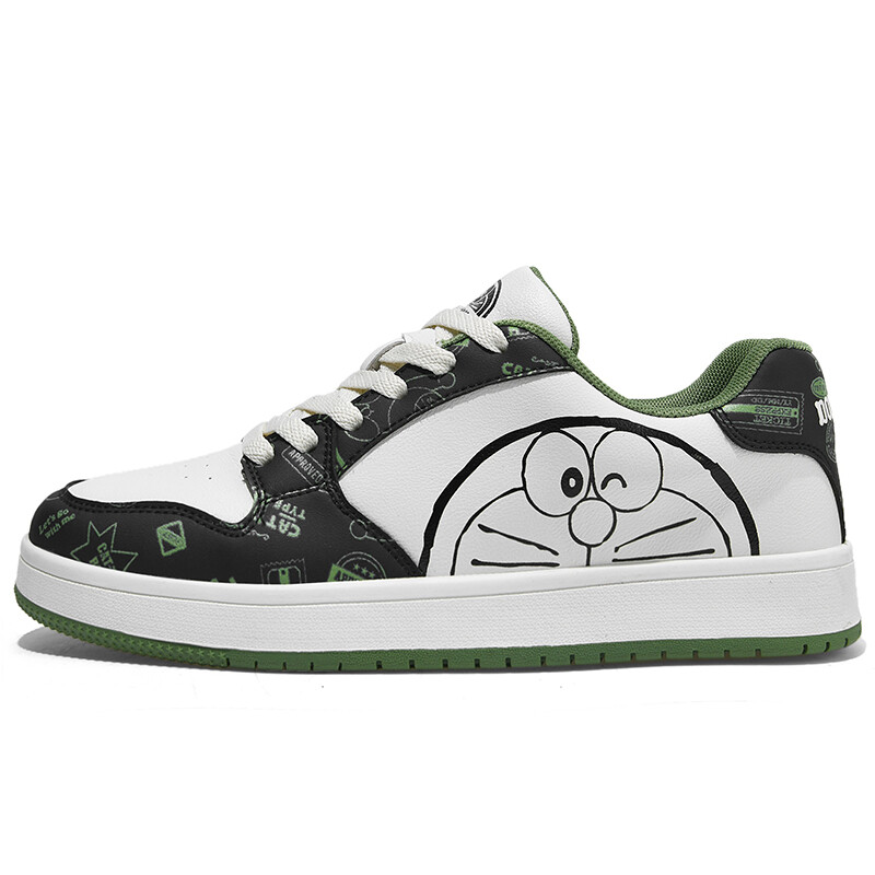 

Кроссовки Doraemon Jingle Cats Skateboarding Shoes Unisex Low-top White, черный