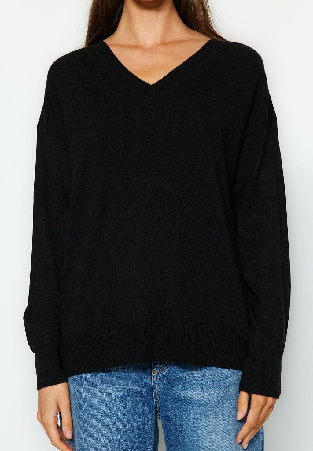 цена Вязаный свитер Trendyol, цвет black