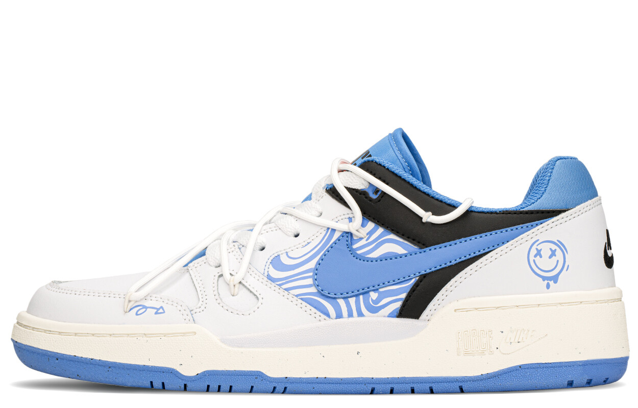

Кроссовки Nike Full Force Skateboarding Shoes Men Low-top White/blue, синий/белый